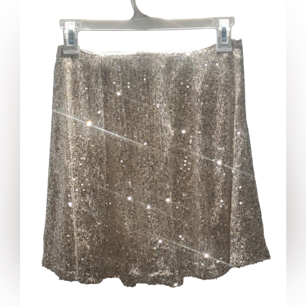 Wishlist Glittering Silver Mini Skirt